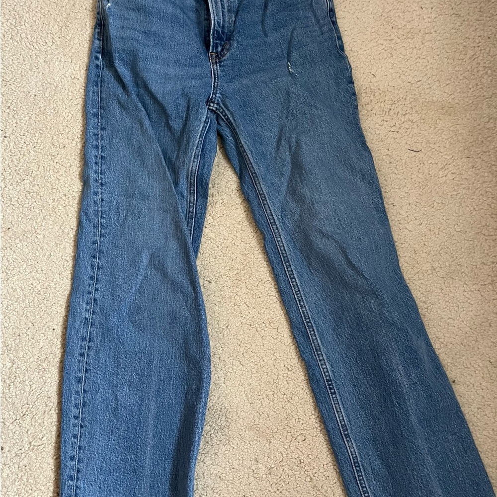 Abercrombie & Fitch Women's Straight Leg Blue Jeans